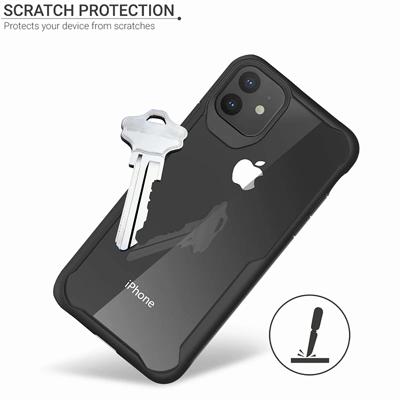 Защитный чехол OMEVE для iPhone 11, Гибридный ТПУ жесткий защитный чехол, прозрачная задняя крышка для iPhone 11, бампер, чехол для iPhone11, чехлы для телефонов