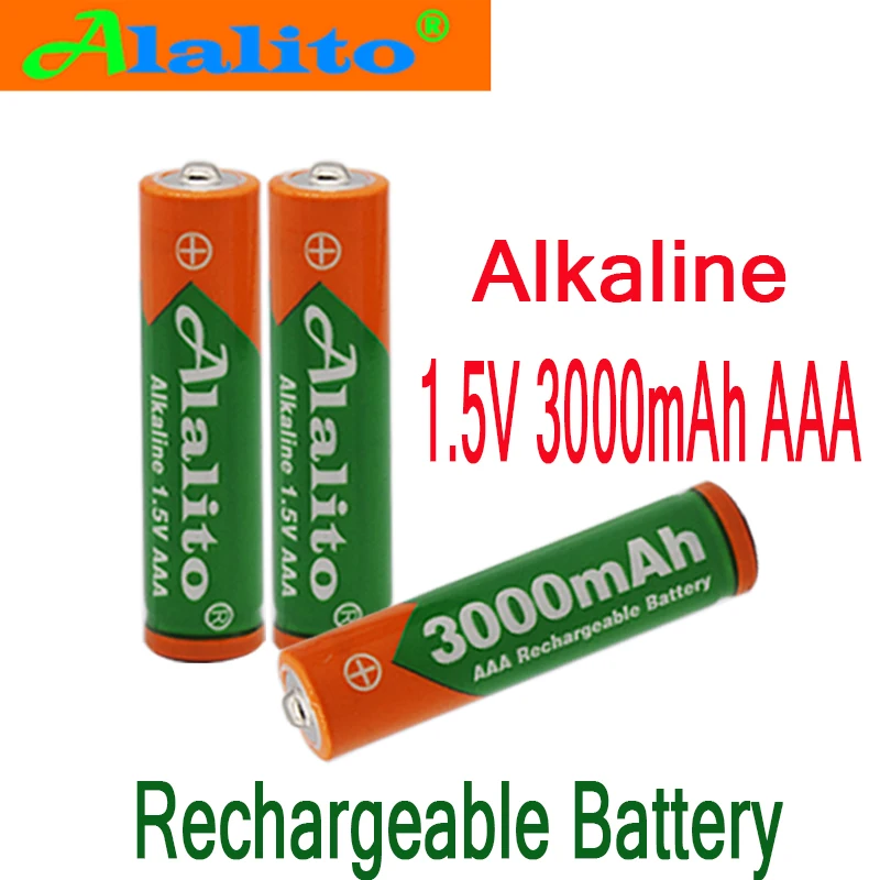 4 50 шт./лот щелочные аккумуляторные батарейки AAA 3000 мА · ч 1 5 В перезаряжаемые для