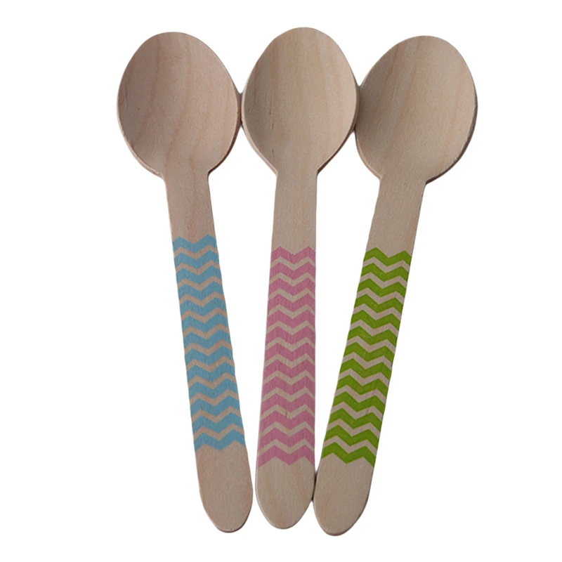 12 шт./упак. набор одноразовых деревянных столовых приборов для пикника Свадебная