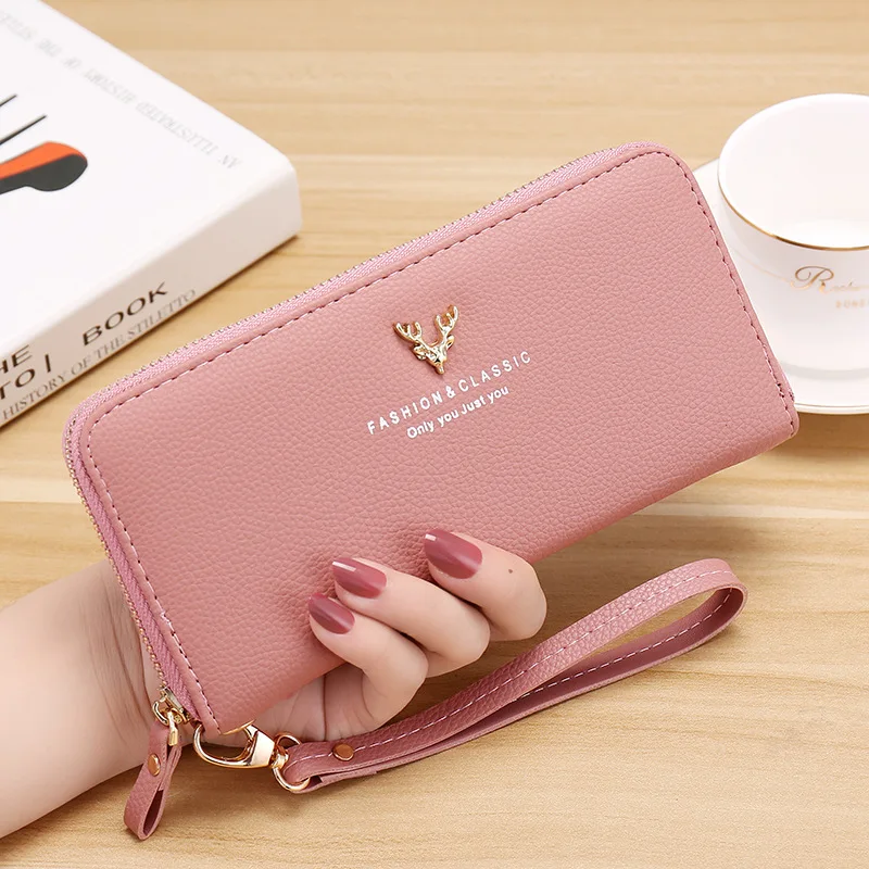 

2020 New Zipper Hand Bag Wallet Ladies Long Casual Fashion Large Capacity Wallets Mobile Phone Pouch Handbag Women Purse