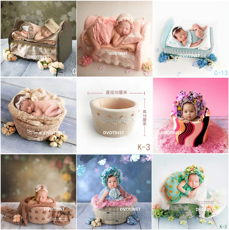 Реквизит для фотосъемки новорожденных Dvotinst детская мини-кровать принцессы