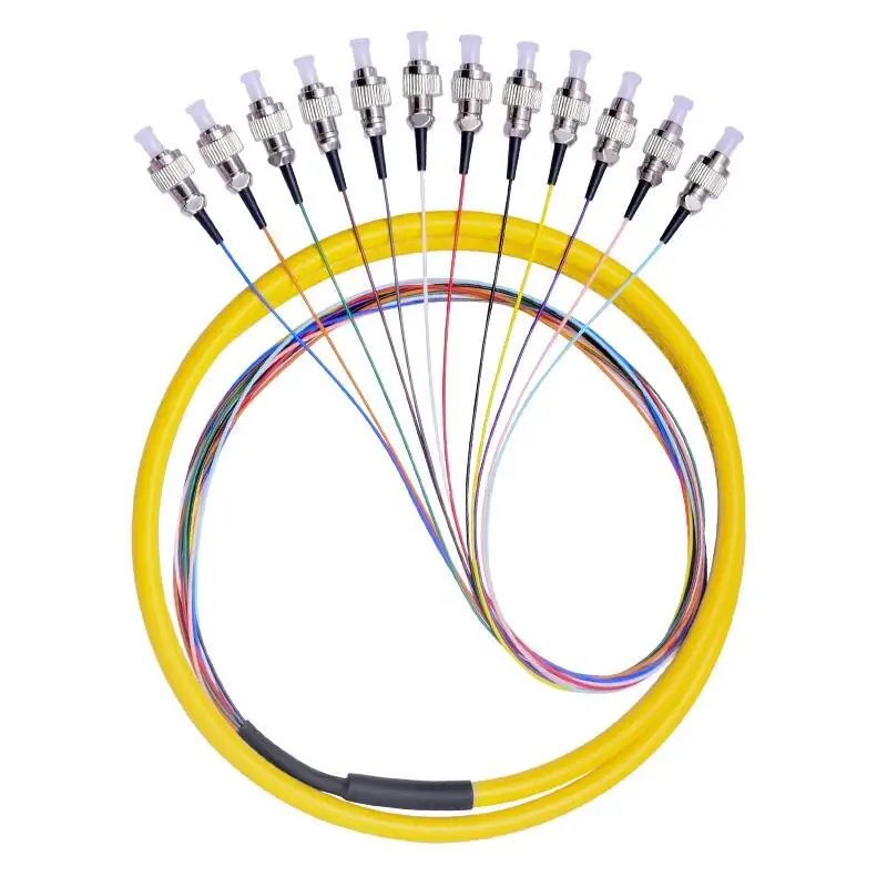 

5PCS 12 Strand 9/125 Fiber Optic Pigtail 3m FC/UPC Single Mode