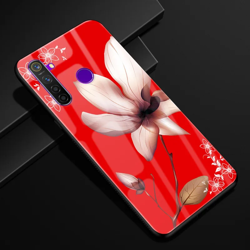 25 Для OPPO Realme 5 pro Чехол 6,3 ''стекло Жесткий чехол для OPPO Realme5 чехол для телефона силиконовый бампер Fundas Coque Realme 5pro - Цвет: 25
