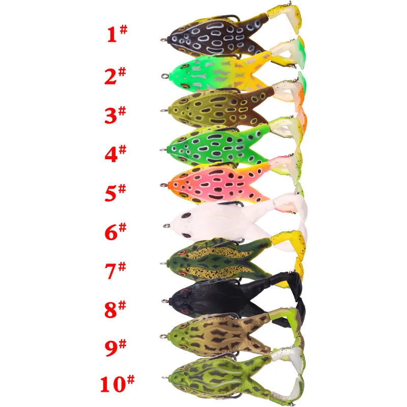 

New lure propeller mine frog soft bait 9cm/13.6g hunting special black double hook fake bait simulation bait