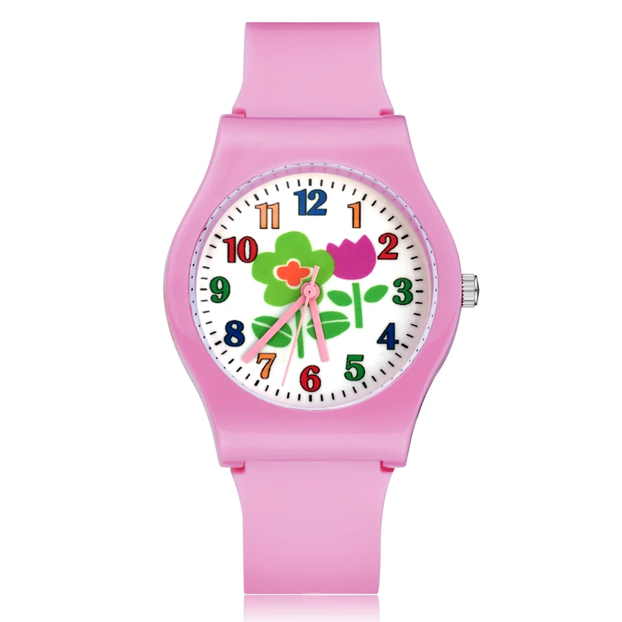 Часы Детские кварцевые с резиновым ремешком модные милые детские Студенческие