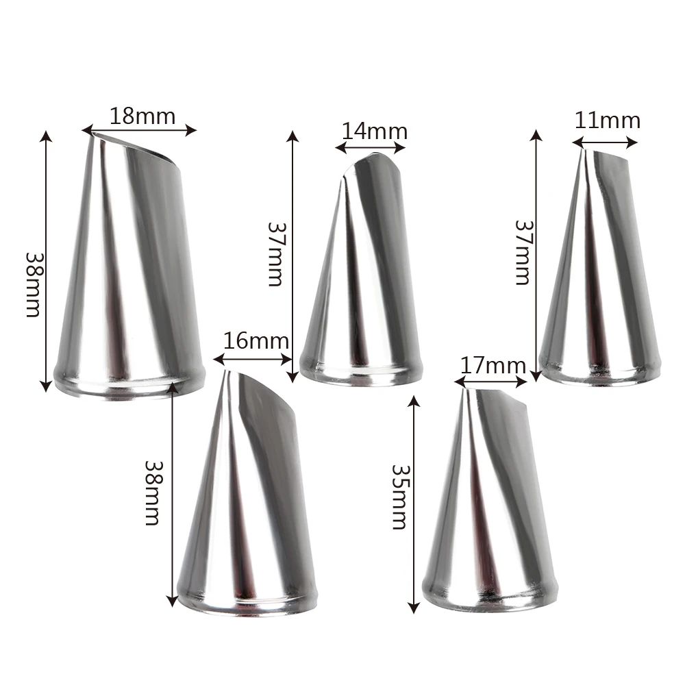

Stainless Steel Baking Cupcake Pastry Tools 5 Pieces/set Icing Piping Nozzles Rose Petal Nozzles DIY Cake Cream Decoration