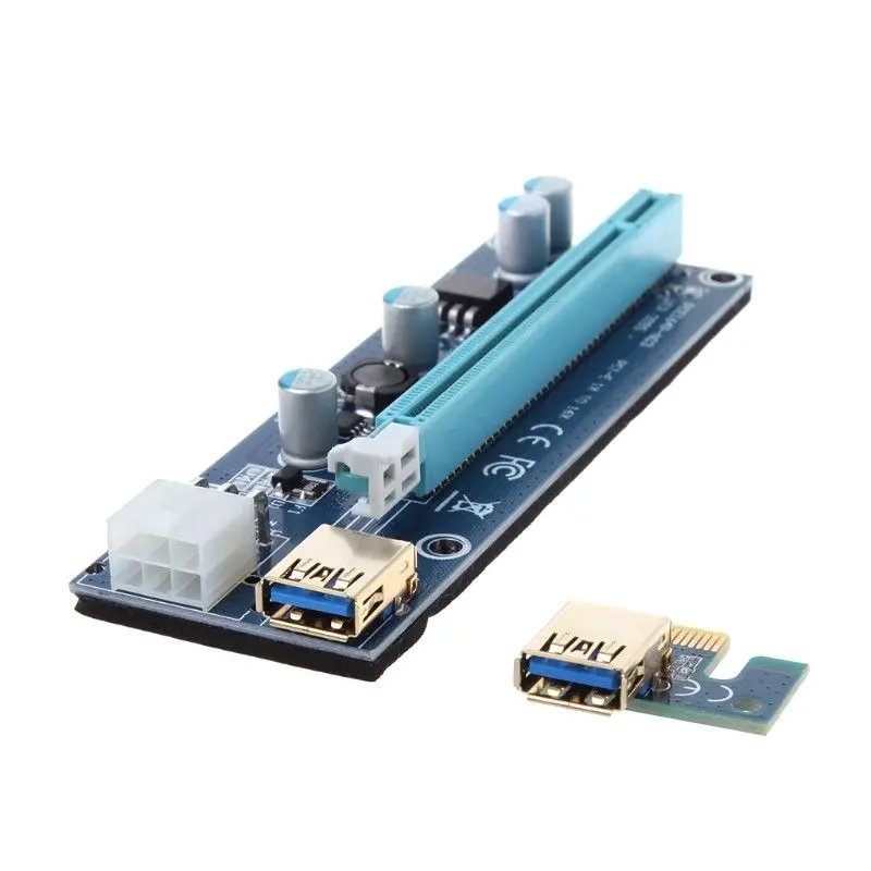 Ver009S Pci Express 6 Pin на Sata 1X 16X Usb 3 0 удлинитель адаптер Led Btc Mining | Компьютеры и офис