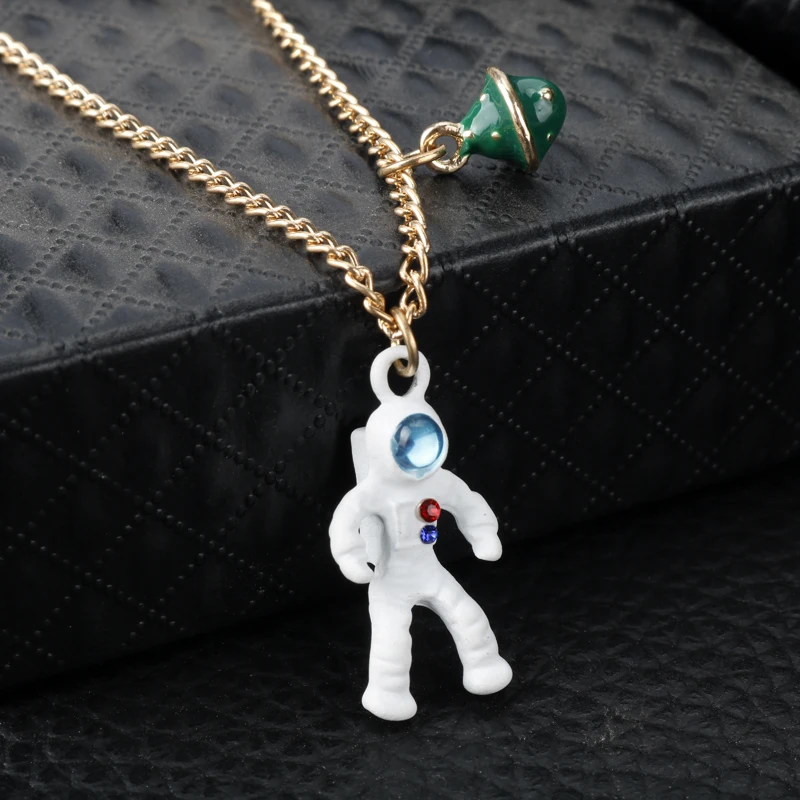 2019 Новое поступление модные украшения космический корабль астронавт ожерелье