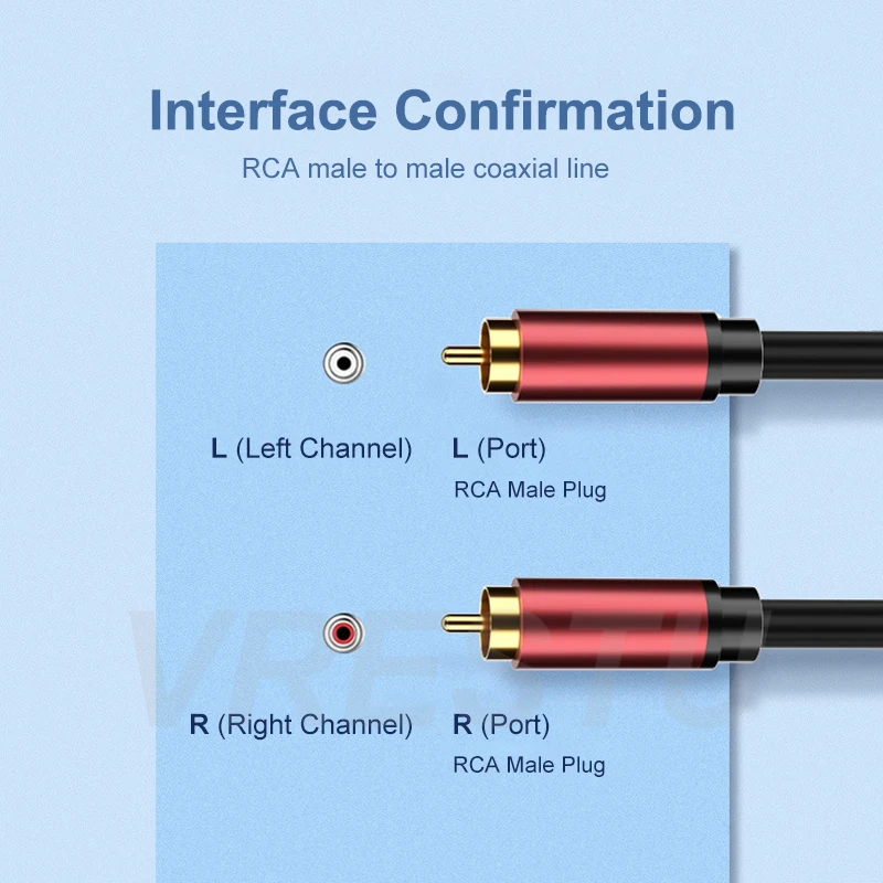 RCA Cable to Male Audio Gold-Plated Stereo Pure Sound Wire for Home Theater HDTV Amplifier HiFi System | Электроника