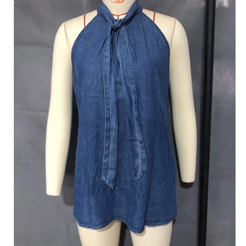 Повседневный женский топ с лямкой на шее без рукавов открытыми плечами