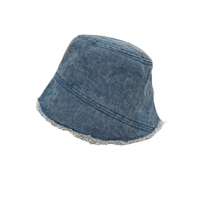2021 New Cowboy Wash Do Old Bucket Hats Spring Summer Brand Cotton Hat For Women Fashion Japanese Flat Wide Brim Cap