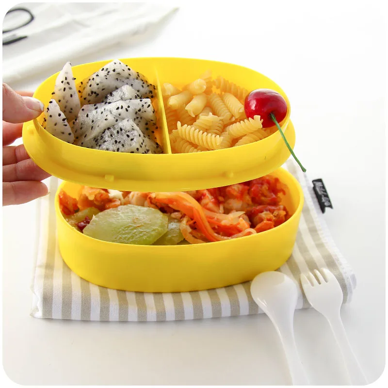 Красочная мультяшная коробка для ланча креативный контейнер еды хранения