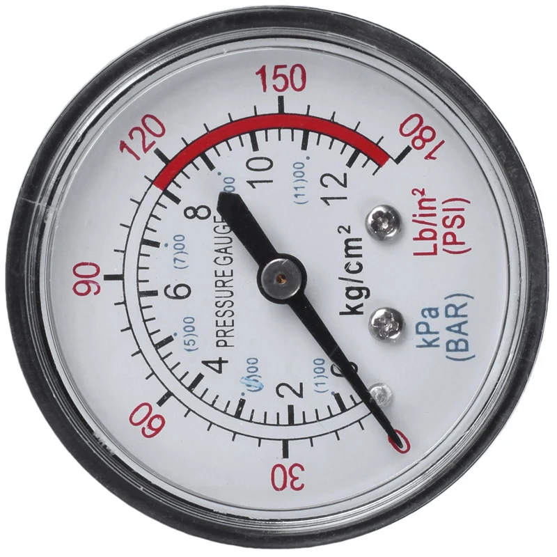 Круглый 0 180 psi 1 м 1/4BSP диаметр циферблата компаратор Воздушный манометр