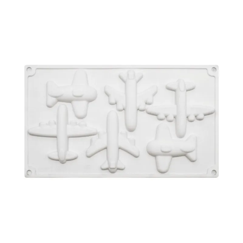 

6 Cavities Airplane Mousse Cake Baking Tools Chocolate Candy Silicone Mold DIY Cake Decoration Handmade Candle Crafts