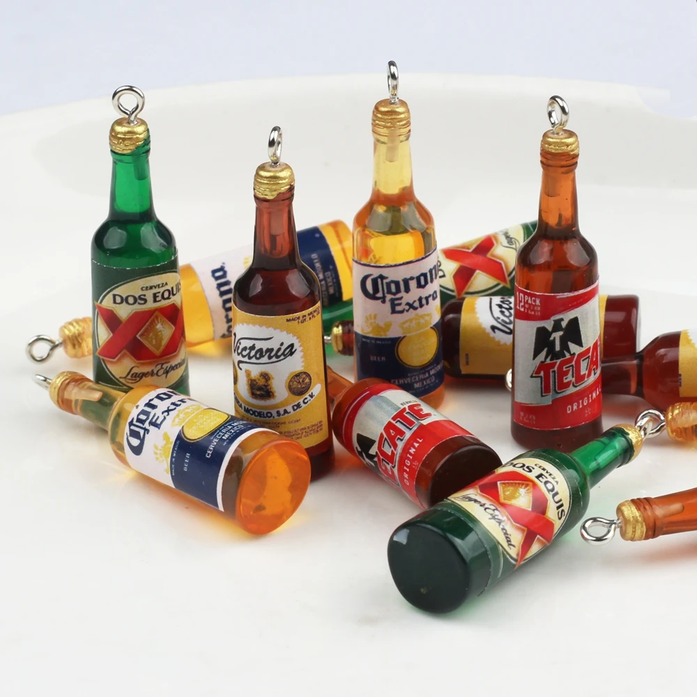 Полимерные 3D Подвески в виде бутылки мини для изготовления ювелирных изделий