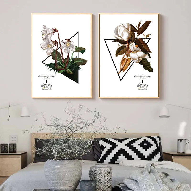Постер на холсте с изображением цветов в скандинавском стиле картина принтом