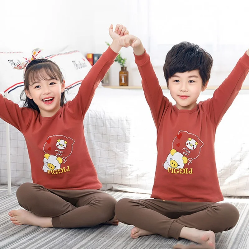 2019 Детские пижамные комплекты хлопковые пижамы с принтом для малышей одежда сна