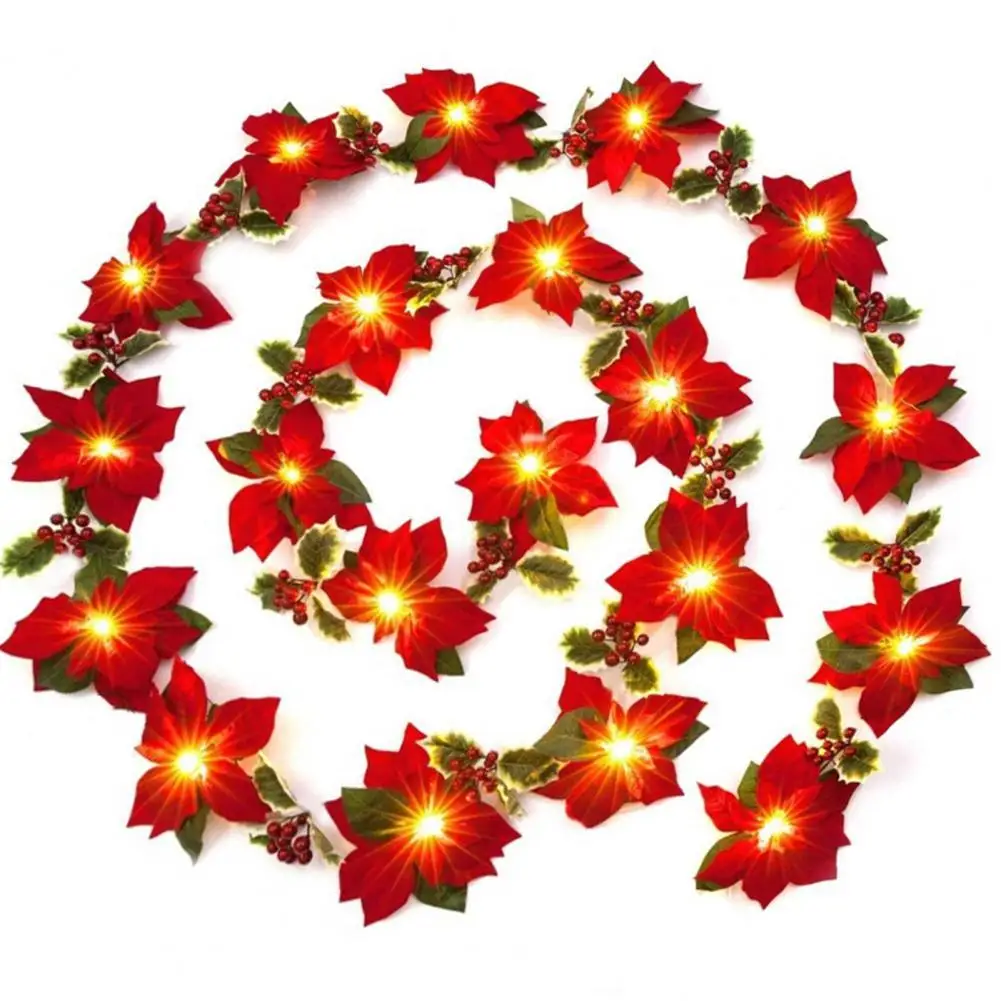

50%HOT1 String LED Light String Bright Bright-colored LED Waterproof IP20 Red Flower Fairy Light for Party