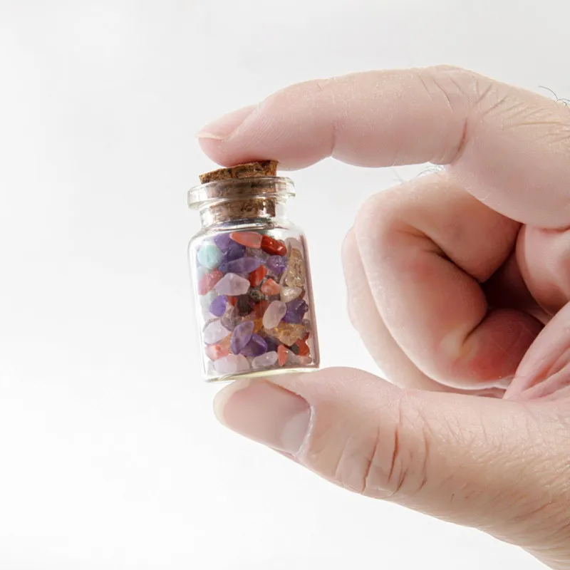 

Crystal Gravel Drift Bottle Ornaments Natural Ore Specimen Teaching Powder Crystal Ornaments Souvenir