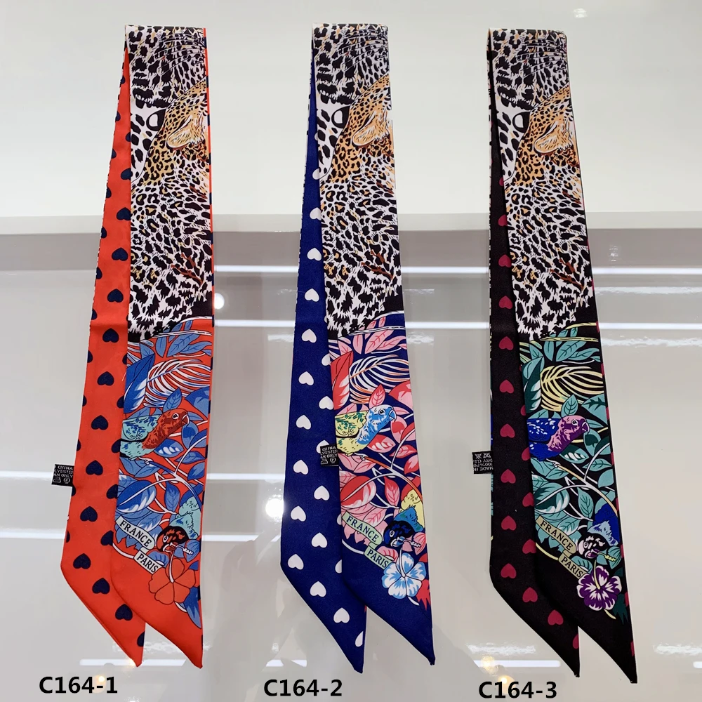 Женский шарф с леопардовым принтом попугай весенний обтягивающий роскошный
