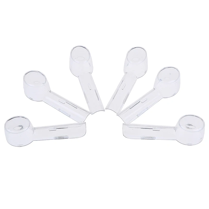 

Hot 6Pcs Replaceable Brush Head Caps Protection Cover For Tooth Brush Heads Toothbrush Heads Hygienic Protective Covers