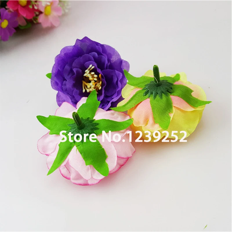 

Yoshiko 100pcs Artificial silk Tea Rose flower heads for Home Wedding diy Decoration Flower Heads fake flowers
