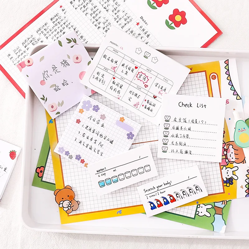 

Memo Pad Ins Style Simple Korean Net Red Sticky Notes Paper Student Cute Creative Small Book Fresh Portable Notebook Kawaii