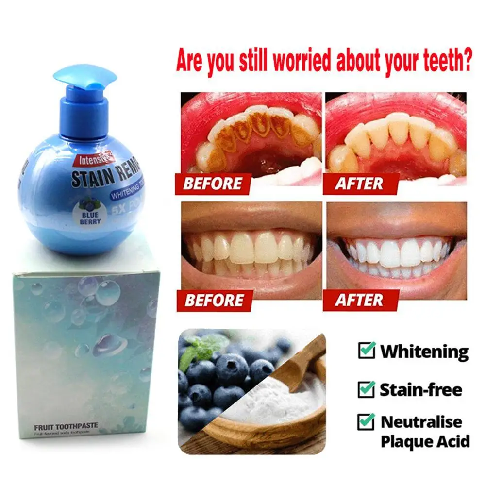 Маракуйя черники Сода зубная паста зубные полоски для удаления пятен