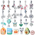 2021 горячая Распродажа 925 стерлингового серебра цветок пчела Шарм Подходит оригинальный Pandara 3 мм браслет и браслет бутик DIY Ювелирные изделия модный подарок