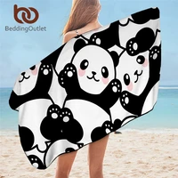 beddingoutlet panda bath towel bathroom microfiber cartoon beach towel animal kids teen shower towel summer blanket toalla