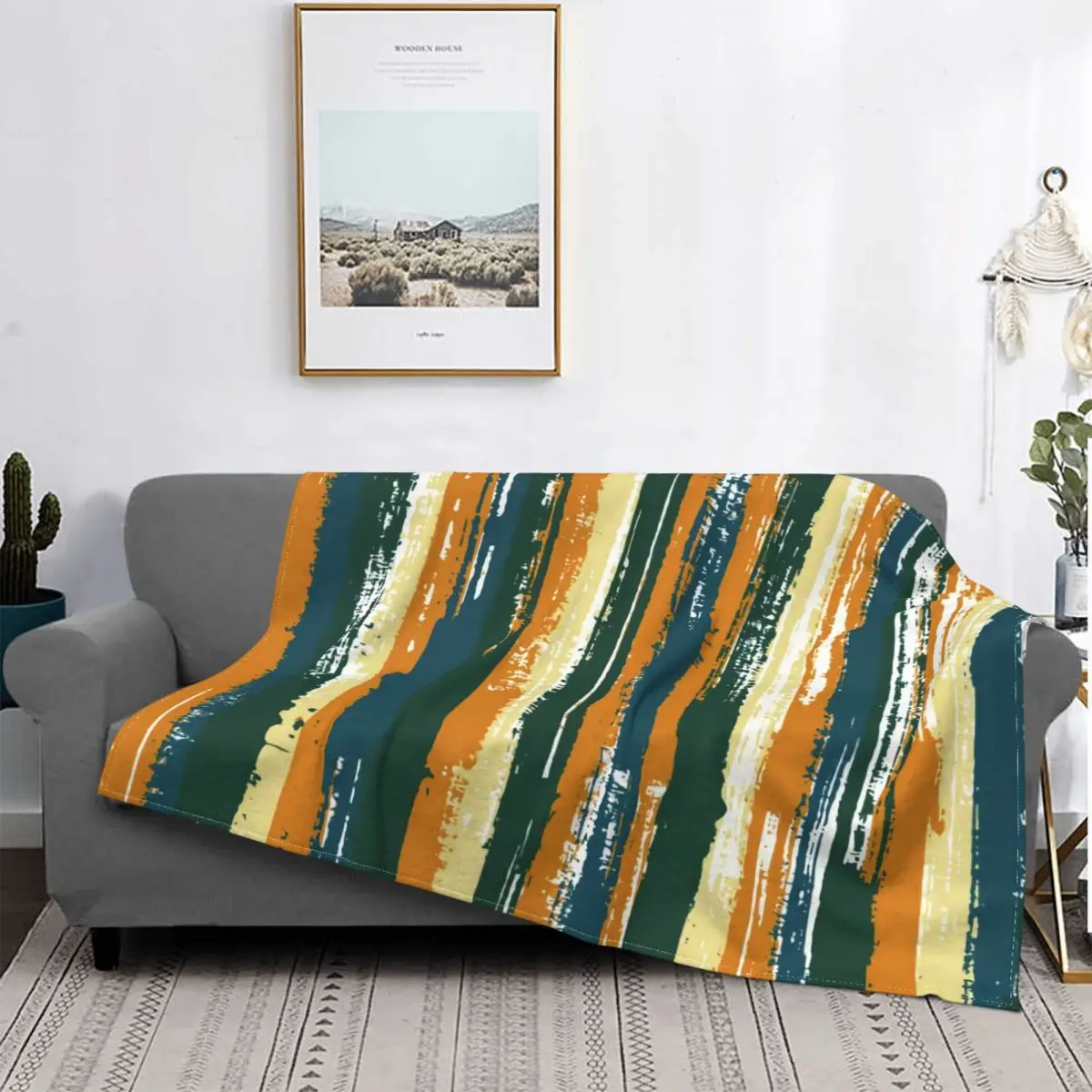 

Graffiti Color Plaid Blanket Cool Grid Printed Stitch Soft Breathable Coral Fleece Throw Blankets For Couch Bedroom