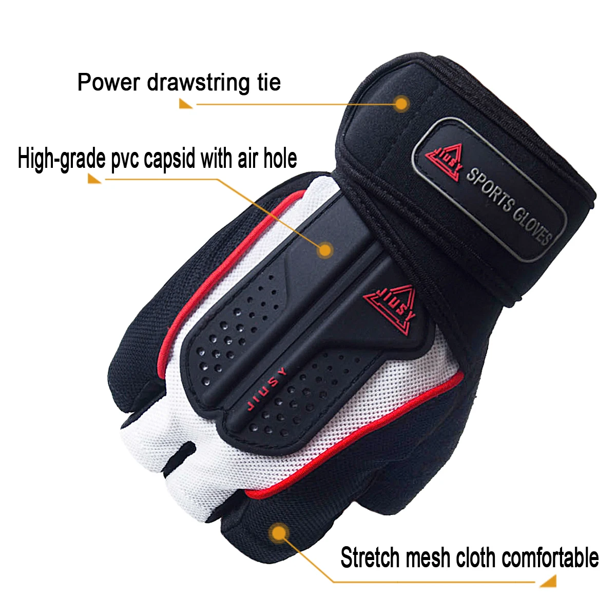 Перчатки без пальцев для мотокросса Нескользящие защитные езды на мотоцикле и