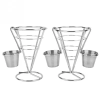 plating french fries stand buffet cone snacks display stand metal fries wire baskets fried chicken display rack strainer basket