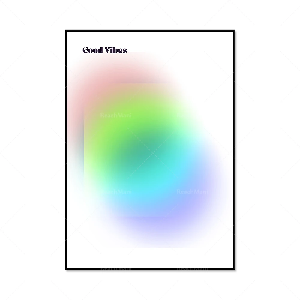 Градиентное искусство принт ореола цитата осознанности ретро-градиент баланса