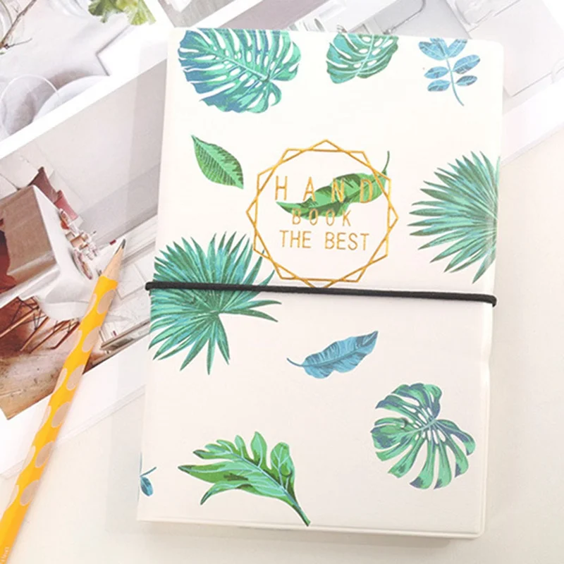 Fashion Simple Notebook Strap Notepad Kawaii Square Grid Blank Page Magazine Student Daily Plan Gift