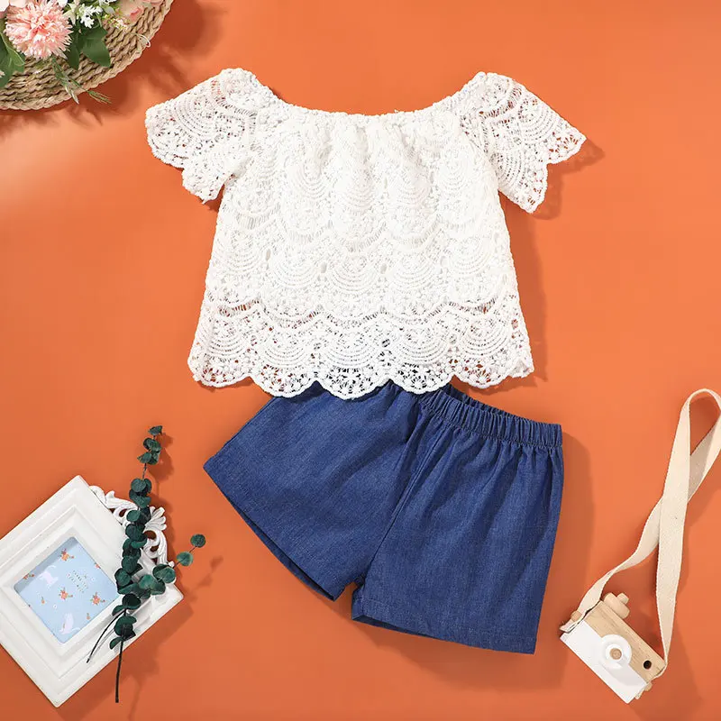 

Summer New Children's Clothing 2021 Casual Girls Shorts Suit t-Shirt Two-Piece Suit Baby Girl Clothes Costumes For Kids Fashion