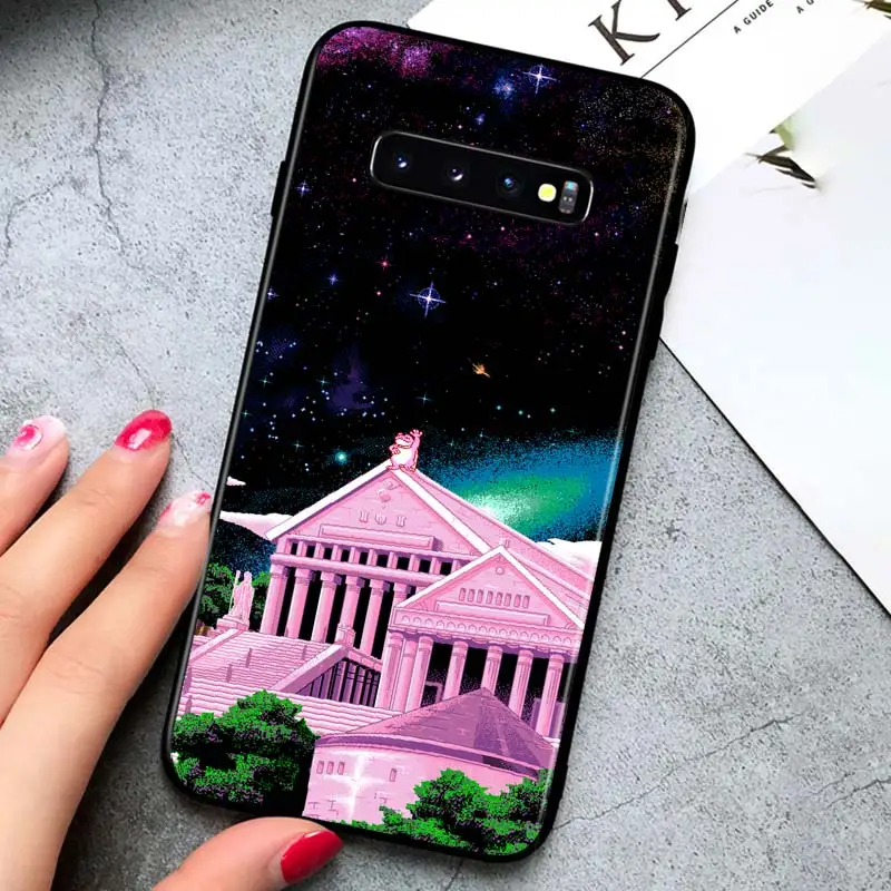 

Art Pixel Aesthetic for Samsung Galaxy S21 Ultra Plus Note 20 10 9 8 S10 S9 S8 S7 S6 Edge Plus Black Phone Case