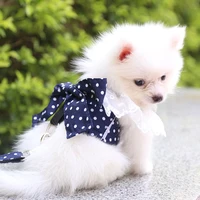lovely princess wind bows pet clothes nylon dogs harness for small medium naughty dog cat vest safety walking running outing
