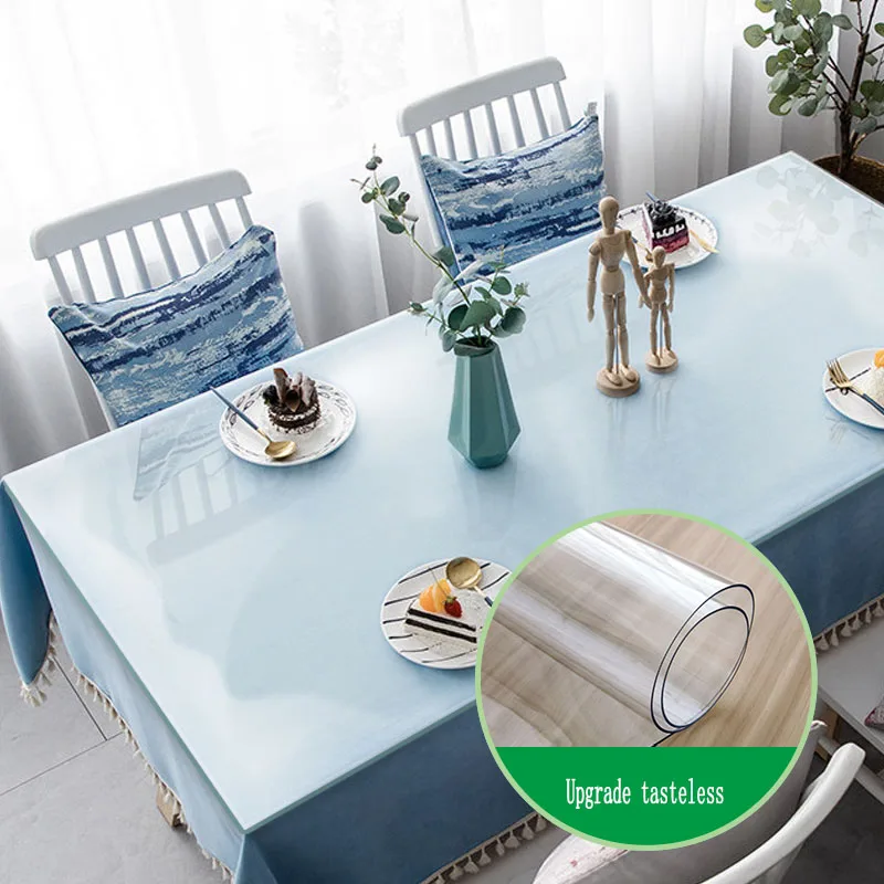 

PVC transparent soft glass tablecloth waterproof and oil-proof scratch-resistant plastic coffee table mat crystal plate 1.0mm