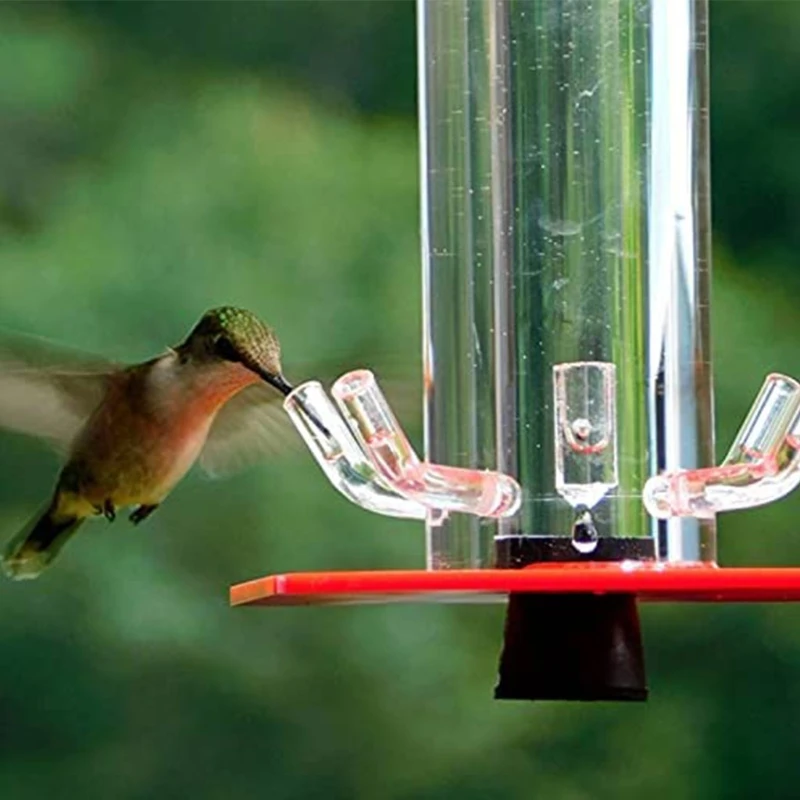 

Hanging Cylindrical Bird Feeder Drinker Plastic Outside Decoration Birds Water Food Dispenser Outdoor Feeding Dispenser