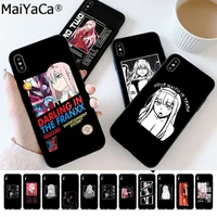 maiyaca zero two darling in the franxx anime phone case for iphone 13 11 12 pro xs max 8 7 6 6s plus x 5s se 2020 xr cover