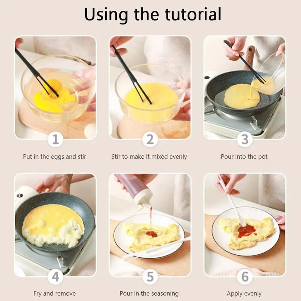 Многофункциональный мини-венчик ручной из пластика с длинной ручкой и двумя головками для перемешивания домашних инструментов и аксессуаров.