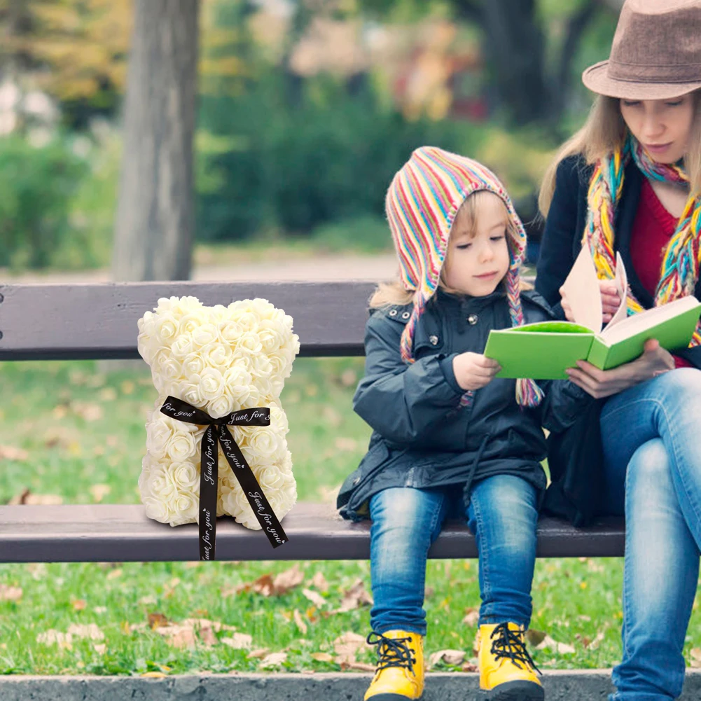 

2021 Big Red Rose Bear Bunny Red Heart Valentine's Day Birthday Gift Wedding Decor Dropshipping