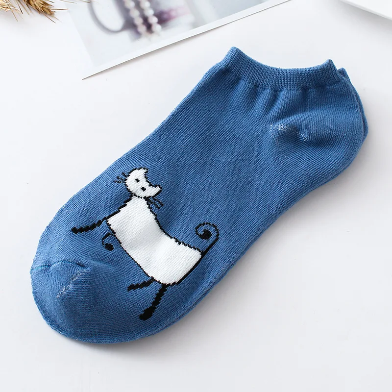 Женские короткие носки Elifashion однотонные плюшевые башмачки с рисунками животных