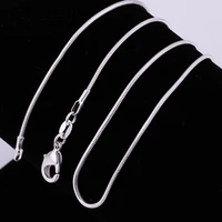 diwenfu 1mm snake bone chain 40 45 cm necklace for women silver 925 jewelry bizuteria naszyjnik collares mujer necklace women