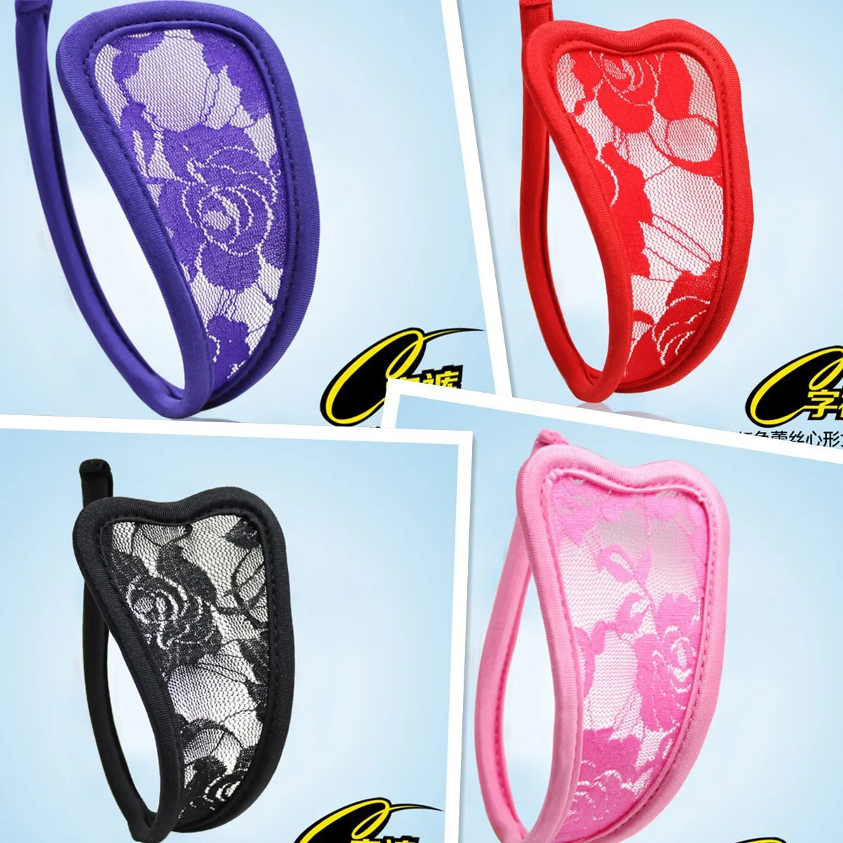 Sexymoments Hot Selling Sexy Underwear Lace Transparent C- Pants Hidden T-Shaped Panties Lovely For Cute Girl | Тематическая одежда