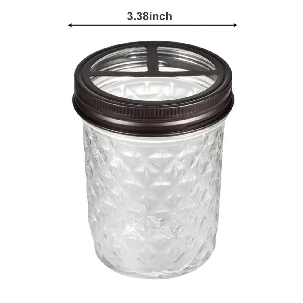 

2PCS Jar Lids Metal Toothpaste Cup Multi-function Lid Mason Cover With Holes Fresh-keeping Multifunctional Kitchen Special Tools