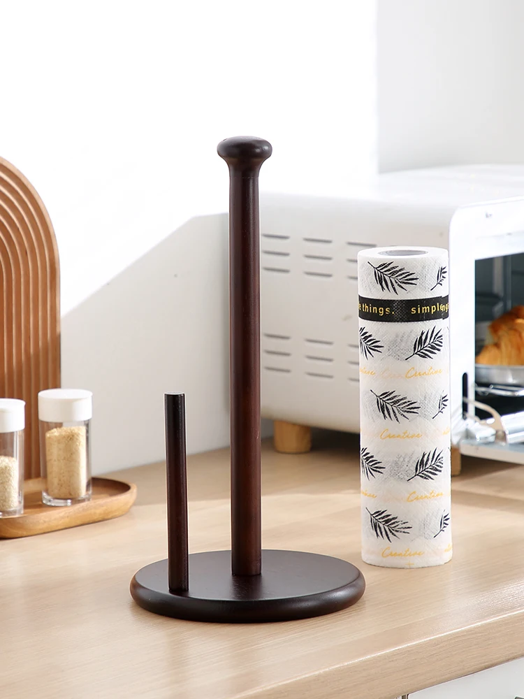 

Стойка для бумажных полотенец для ленивых людей на кухне, деревянная стойка для рулонов бумаги, стойка для бумаги без перфорации, вертикаль...