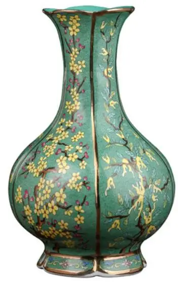 

Jingdezhen landing green large vase porcelain decoration Ming and Qing dynasty antique porcelain living room vase
