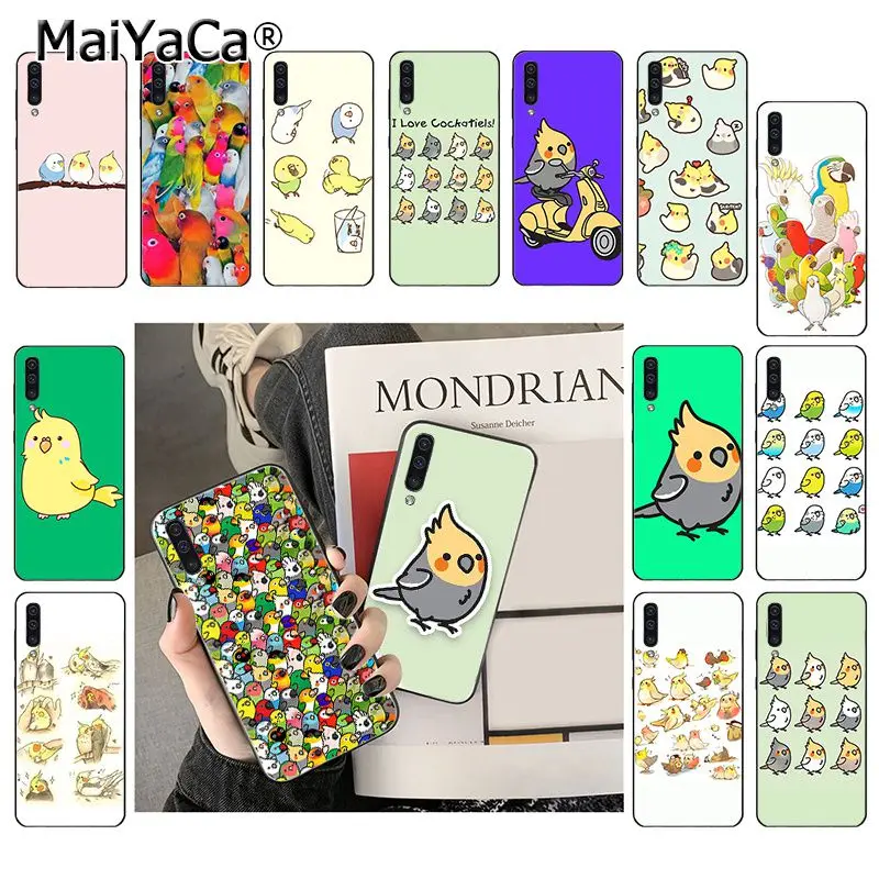 

MaiYaCa Chubby Cockatiel Phone Case For Samsung Galaxy A7 A50 A51 A71 A70 A40 A20 A30 A6 A8 Plus A9